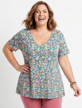 Lane Bryant Plus Size Floral Tunic Top